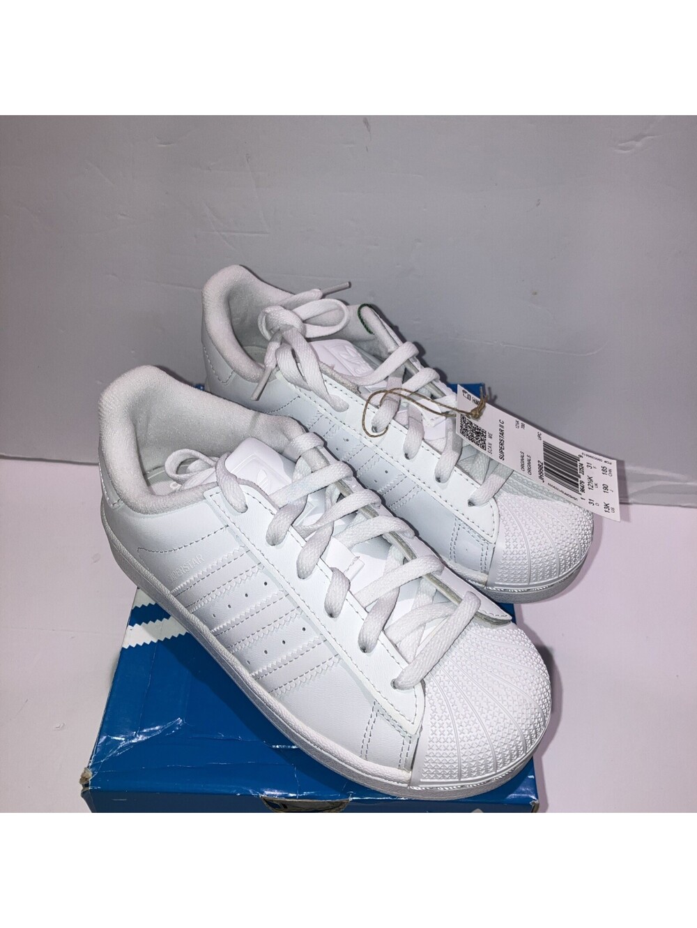 adidas Superstar II CF EL I 13K Kids White/White Toddler Sneaker Shoe JH9986 NEW - Picture 4 of 8